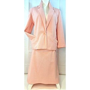 Manor Park by Cos Cob 2 Piece Jacket & Skirt Dress Suit Ladies Pink Size 12